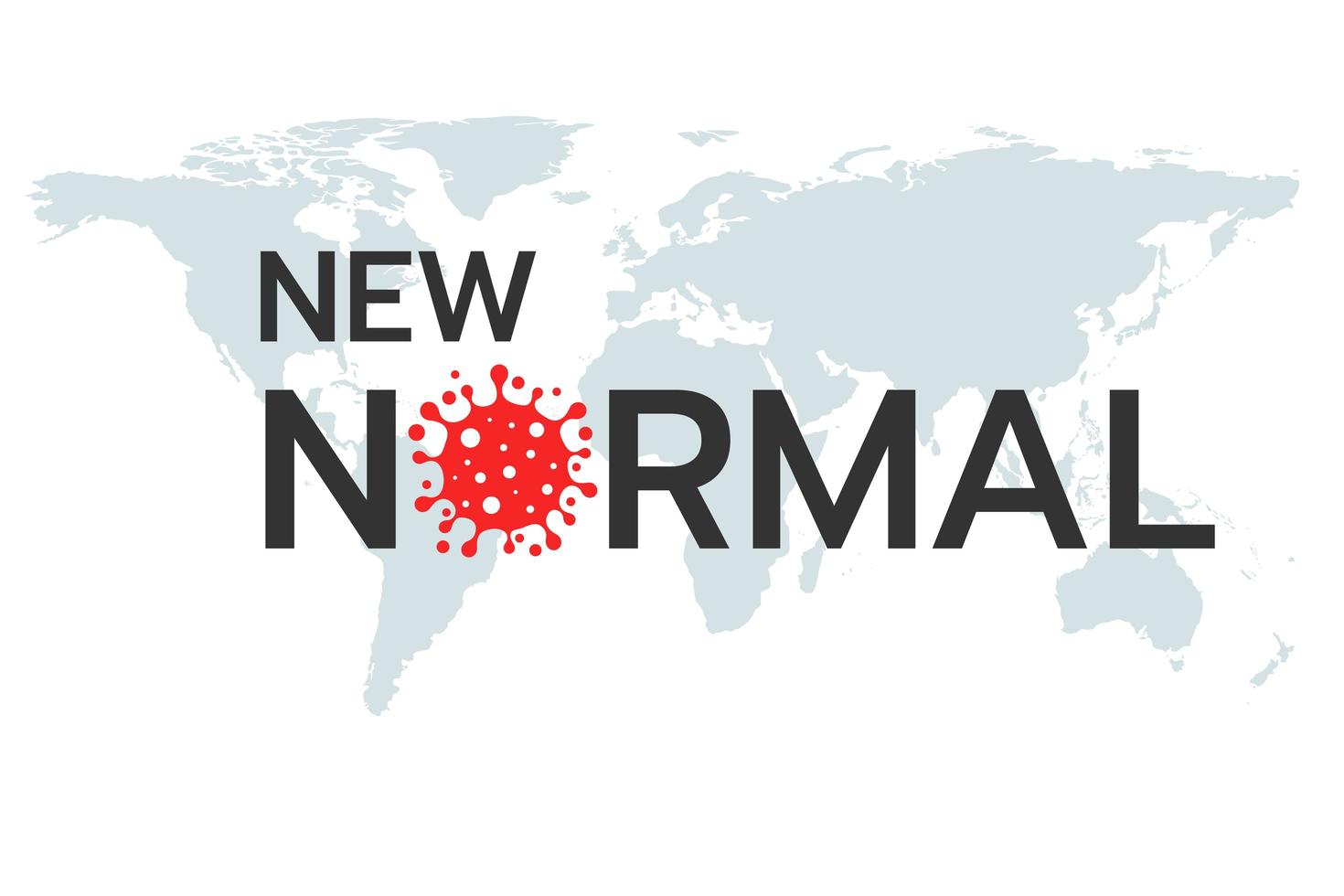neue Normalität nach Coronavirus-Design vektor
