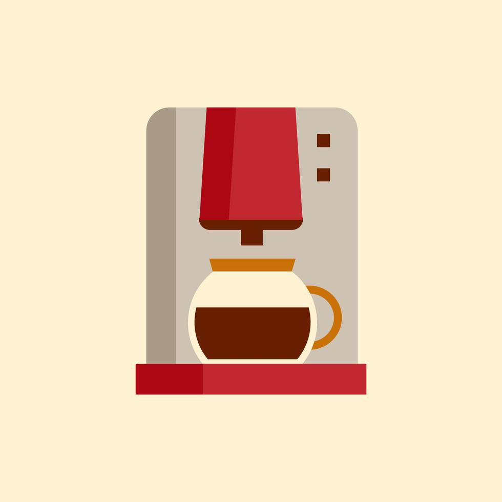 kaffe maskin ikon, platt stil modern design vektor