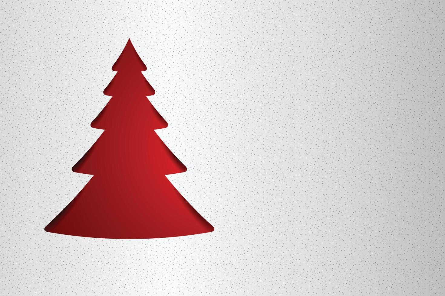Frohe Weihnachten Papierbaum-Design-Grußkarte. vektor