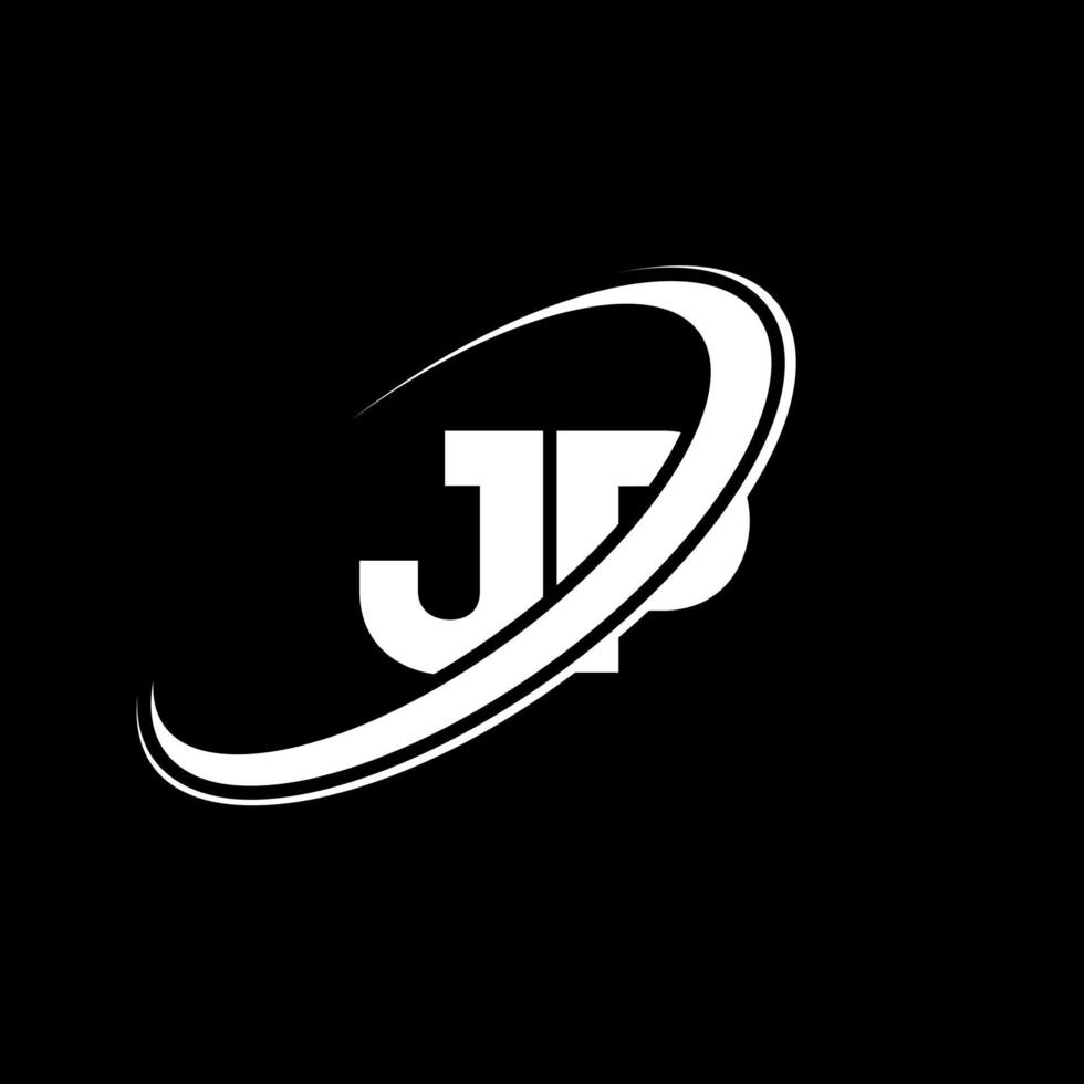 jp j p brev logotyp design. första brev jp länkad cirkel versal monogram logotyp röd och blå. jp logotyp, j p design. jp, j p vektor