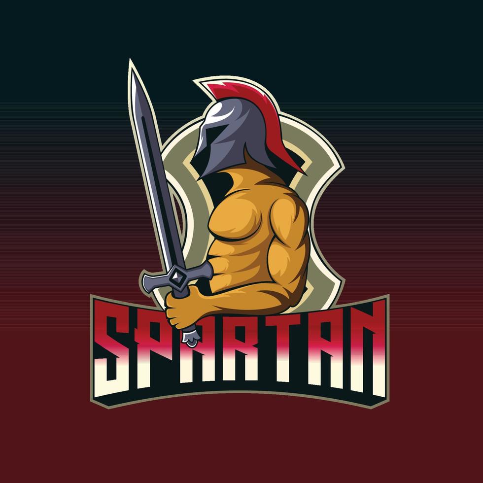 spartansk maskot logotyp Bra använda sig av för symbol identitet emblem bricka och Mer vektor