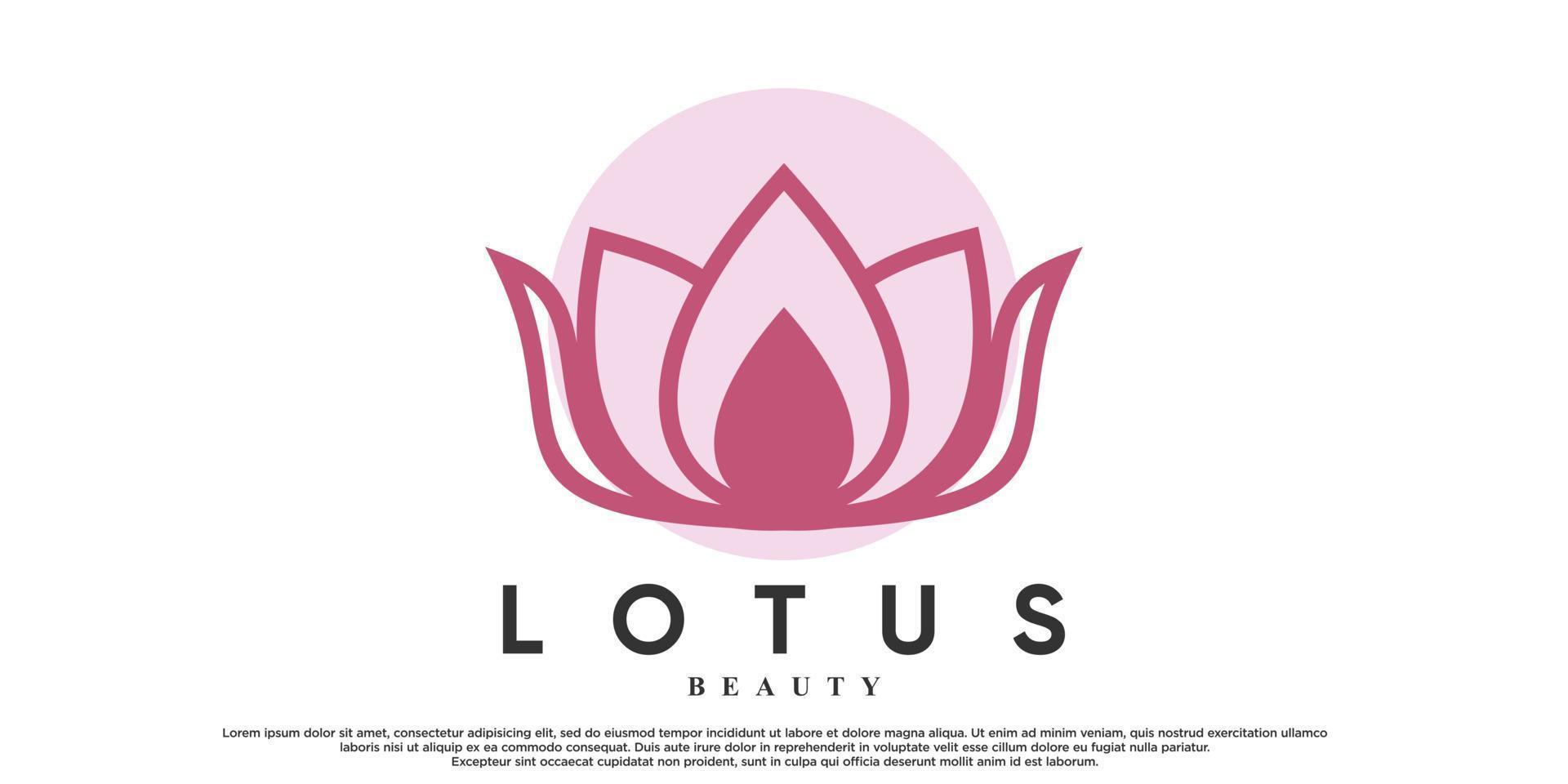 Lotusblumen-Logo-Design mit kreativem Konzept-Premium-Vektor vektor