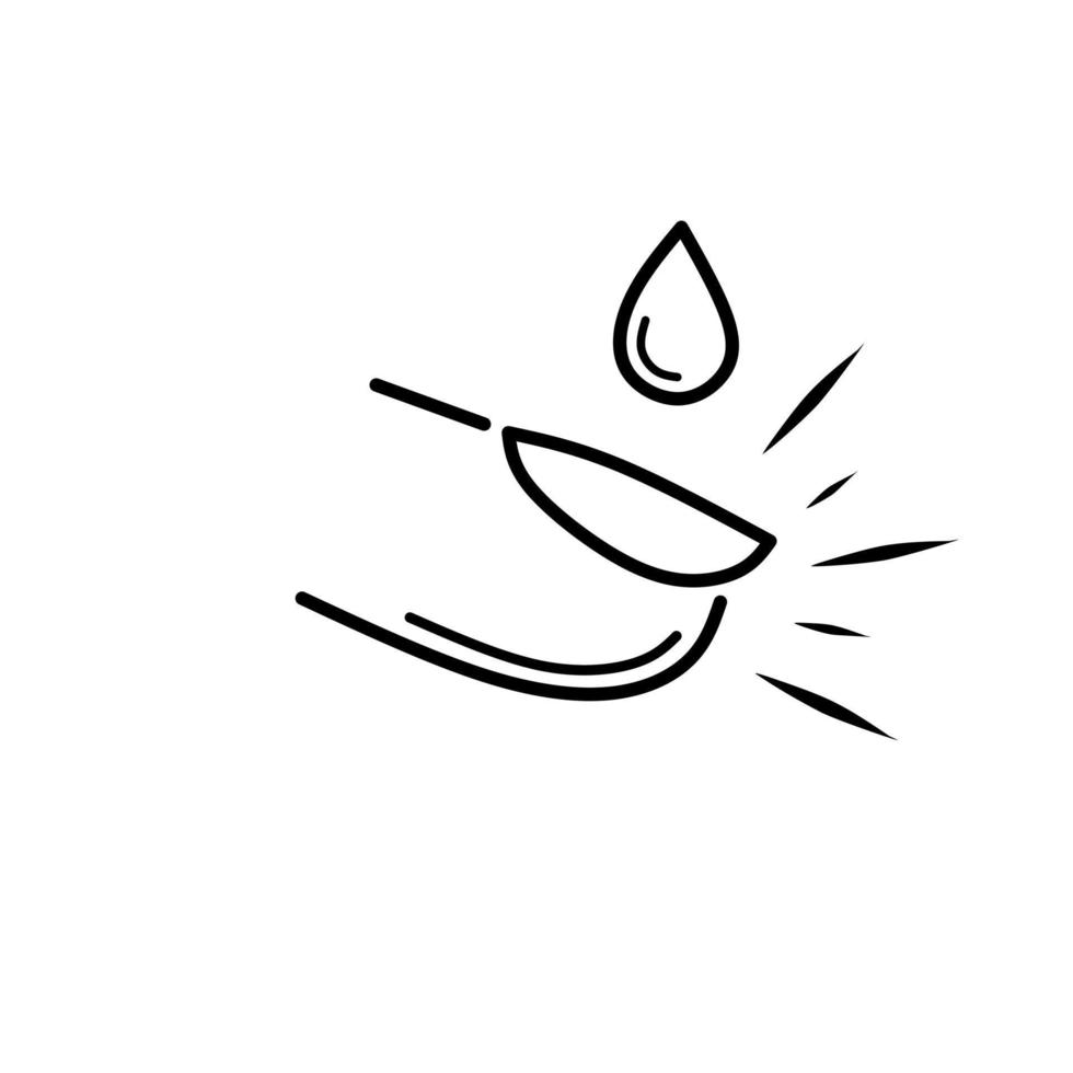 Nagelpflege-Symbol, Politur oder Gel für Nägel, Maniküre-Salon, dünne Linie Web-Symbol auf weißem Hintergrund - editierbare Strichvektorillustration vektor