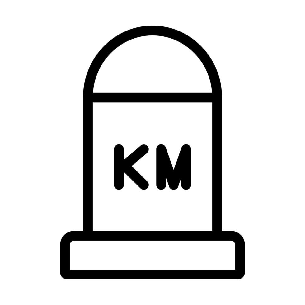 Kilometer-Icon-Design vektor
