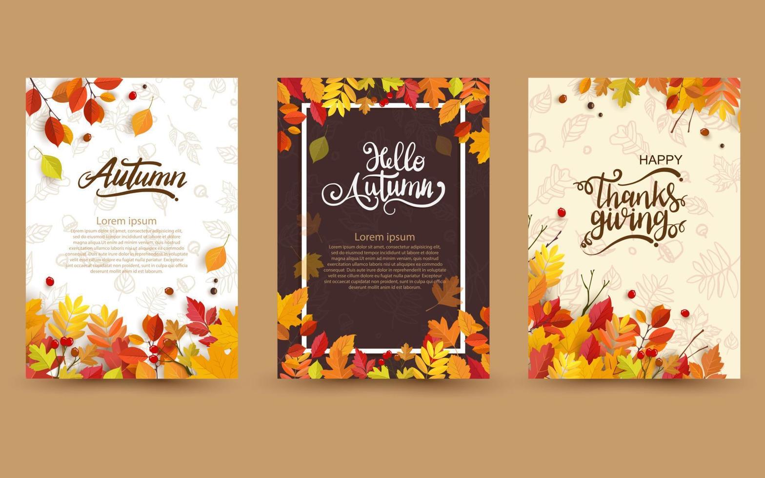 Herbstdesign mit Blättern. verkaufshintergrund, banner oder plakatdesign vektor