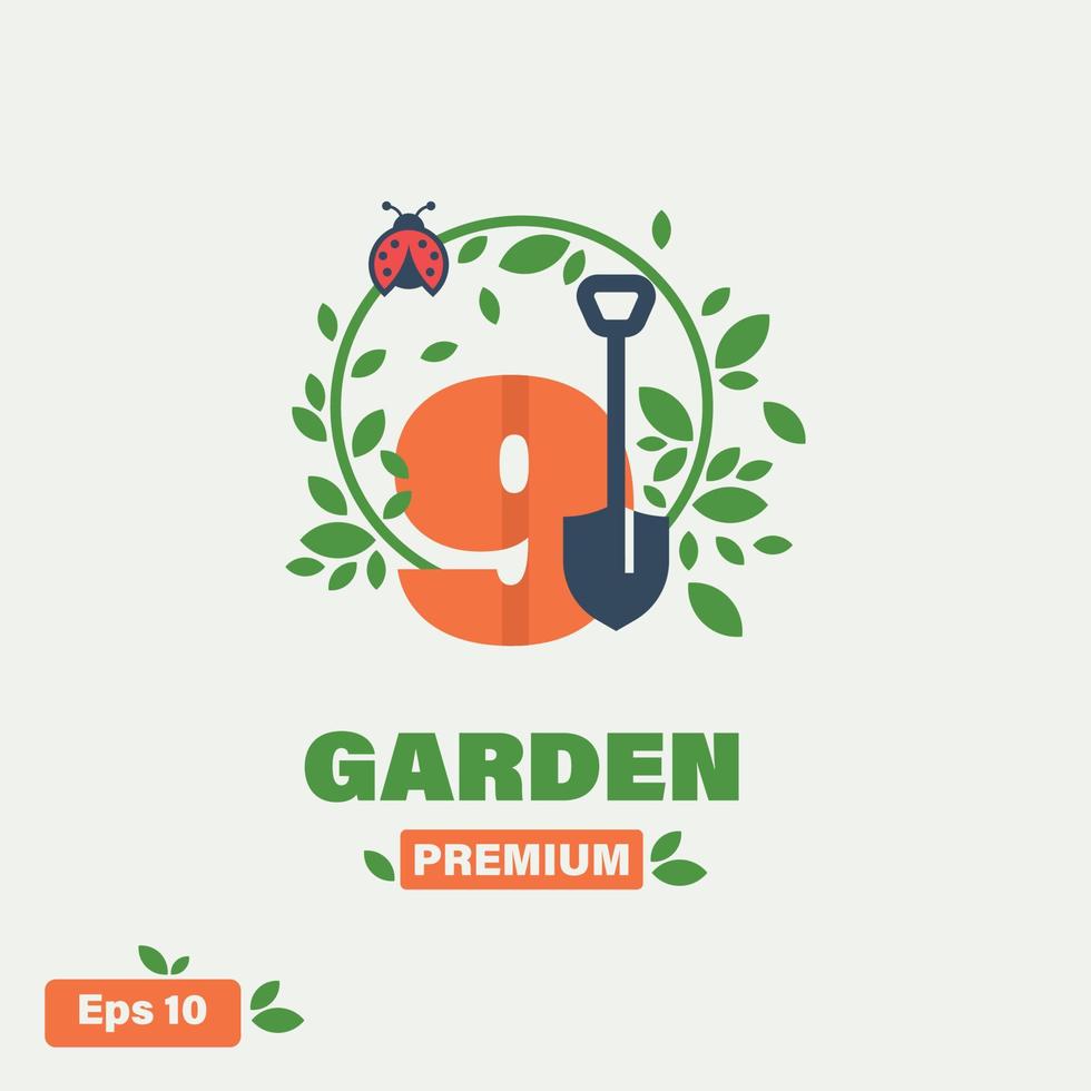 Garten Nummer 9 Logo vektor