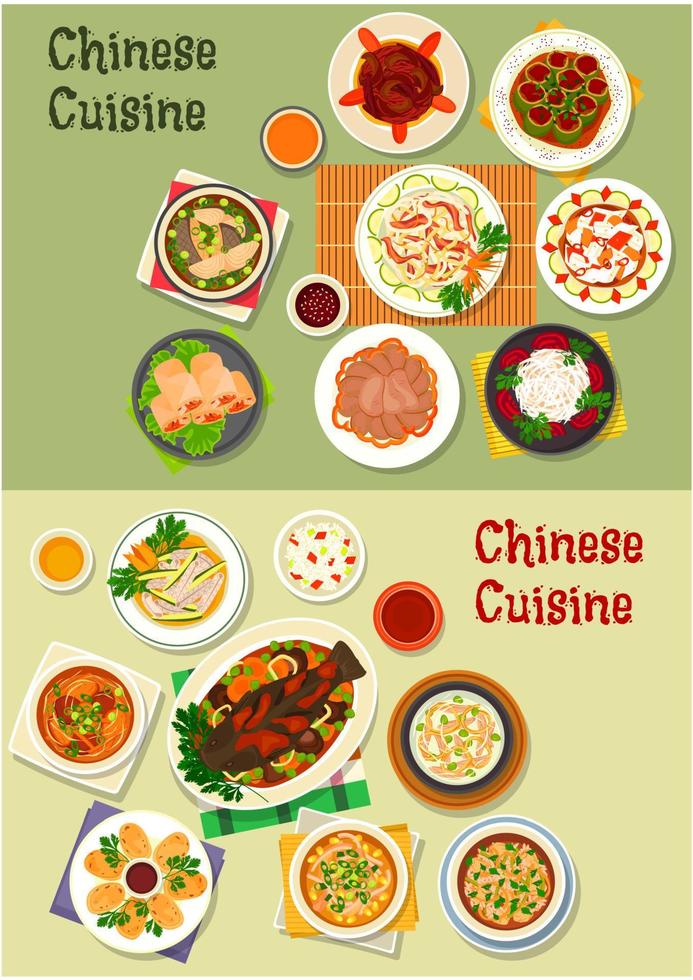 kinesisk kök ikon för orientalisk meny design vektor