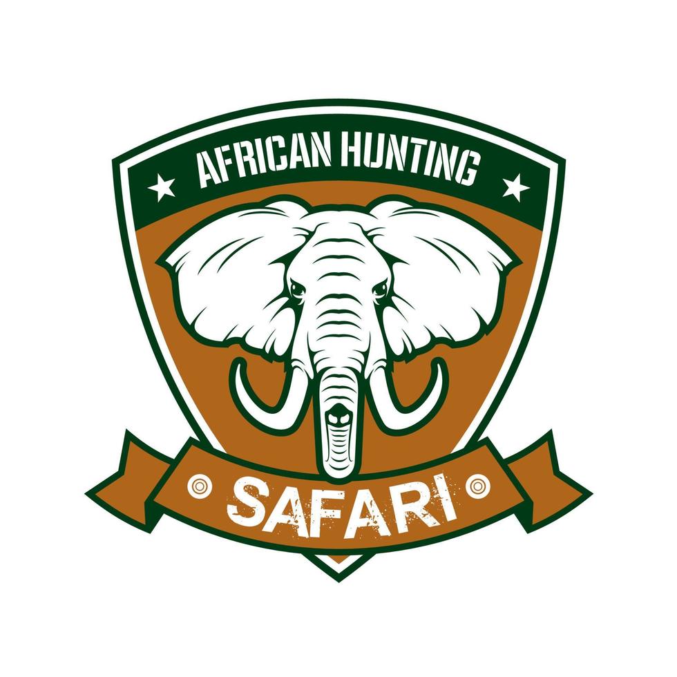 Zeichen des afrikanischen Jagd-Safari-Clubs vektor