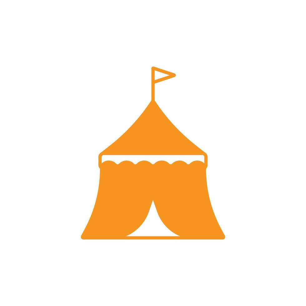 eps10 orange vektor cirkus tält biljettpris abstrakt fast ikon isolerat på vit bakgrund. cirkus festival symbol i en enkel platt trendig modern stil för din hemsida design, logotyp, och mobil Ansökan
