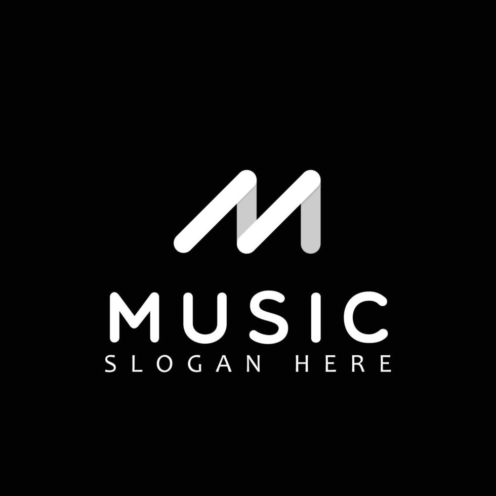 musik logotyp ikon vektor