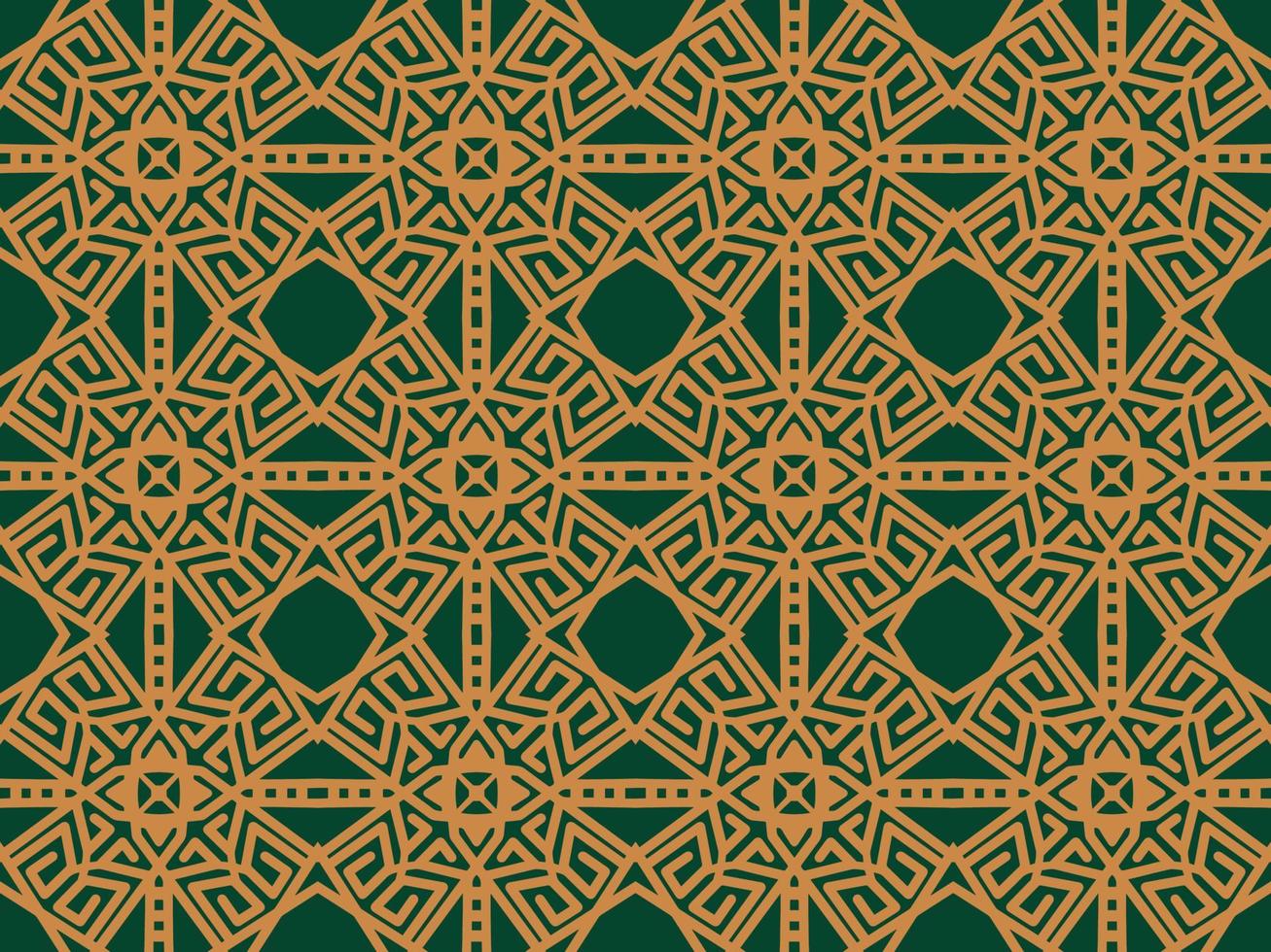 elegantes geometrisches nahtloses muster mit stammesform. entworfen in ikat, boho, aztekisch, volkstümlich, motiv, luxuriöser arabischer stil. Ideal für Stoffkleidung, Keramik, Tapeten. Vektor-Illustration. vektor