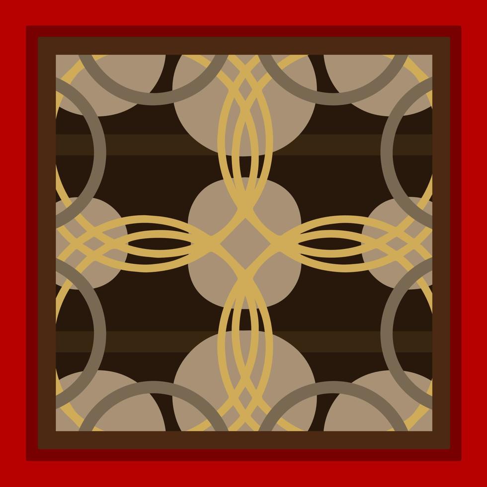 geometrisk röd och guld mönster design idealisk för silke scarf, sjalett, bandana, nacke ha på sig, sjal, hijab, tyg, textil, tapet, matta, filt, keramik, eller kakel. konstverk för mode utskrift. vektor