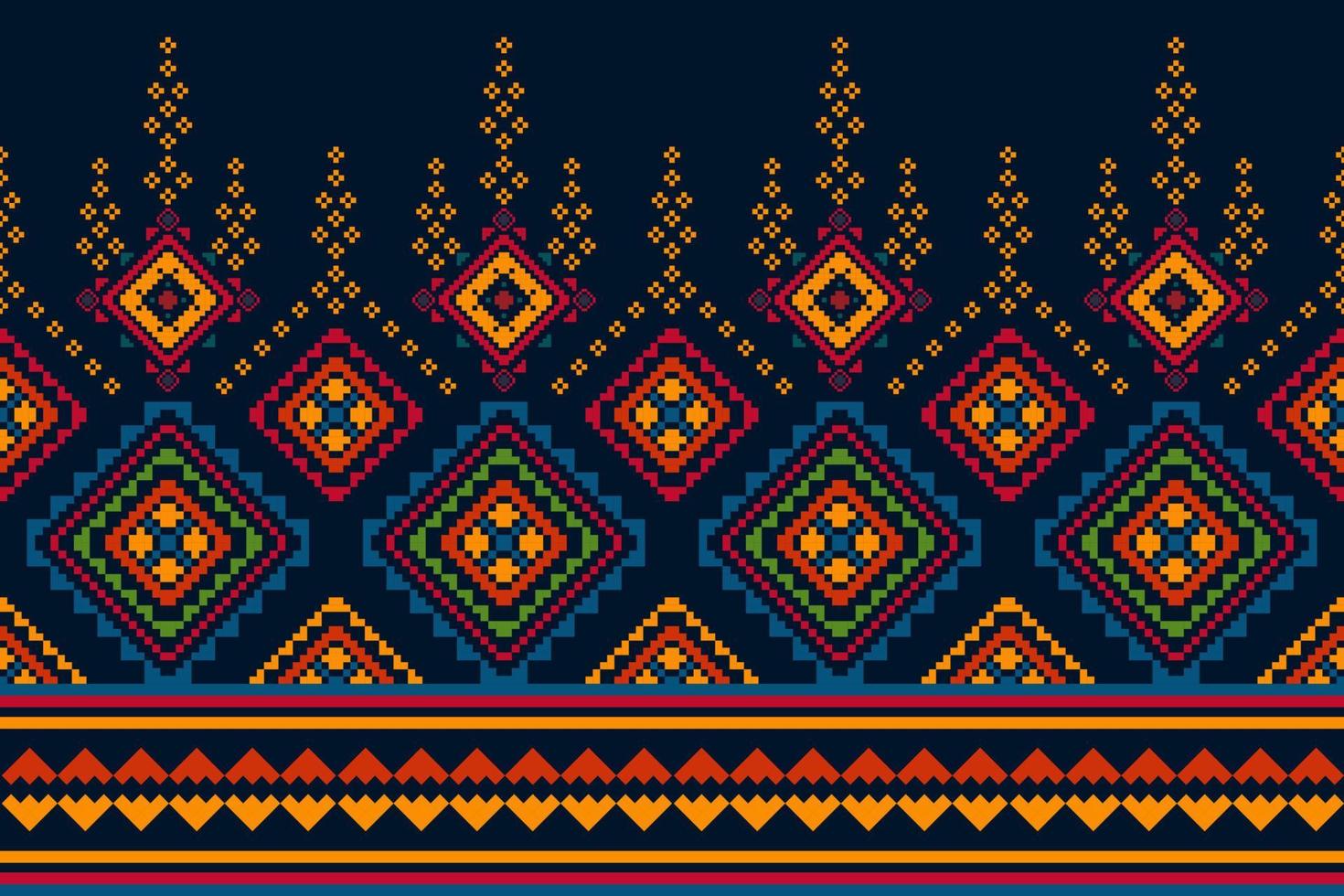 ikat etnisk sömlös mönster Hem dekoration design. aztec tyg matta boho mandalas textil- dekor tapet. stam- inföding motiv folk traditionell broderi vektor illustrationer bakgrund