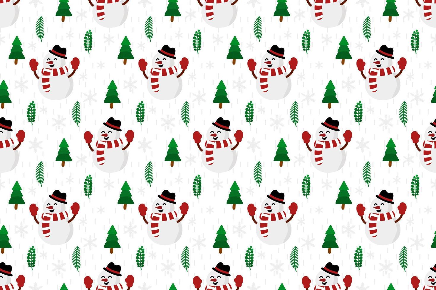 glad jul sömlös mönster Hem dekoration design. tecknad serie tomte, jul träd, jul löv, söt tapet. ornament vektor illustrationer bakgrund