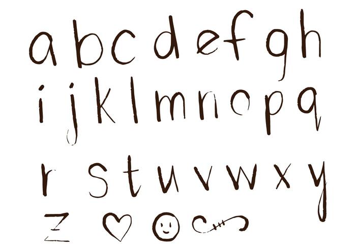 Letras bokstäver alfabet set d vektor