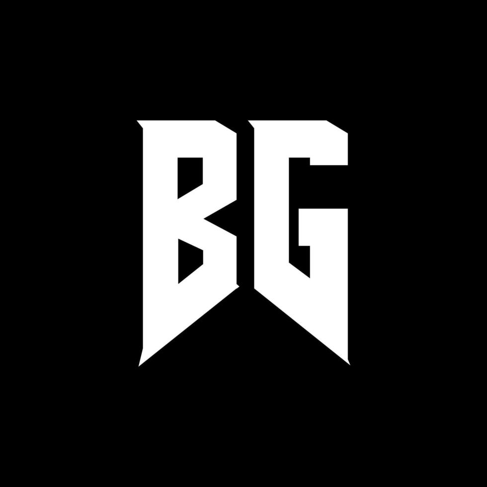 bg-Buchstaben-Logo-Design. Anfangsbuchstaben des Logos von bg Gaming für Technologieunternehmen. tech letter bg minimale Logo-Designvorlage. bg-Briefdesign-Vektor mit weißen und schwarzen Farben. bg vektor