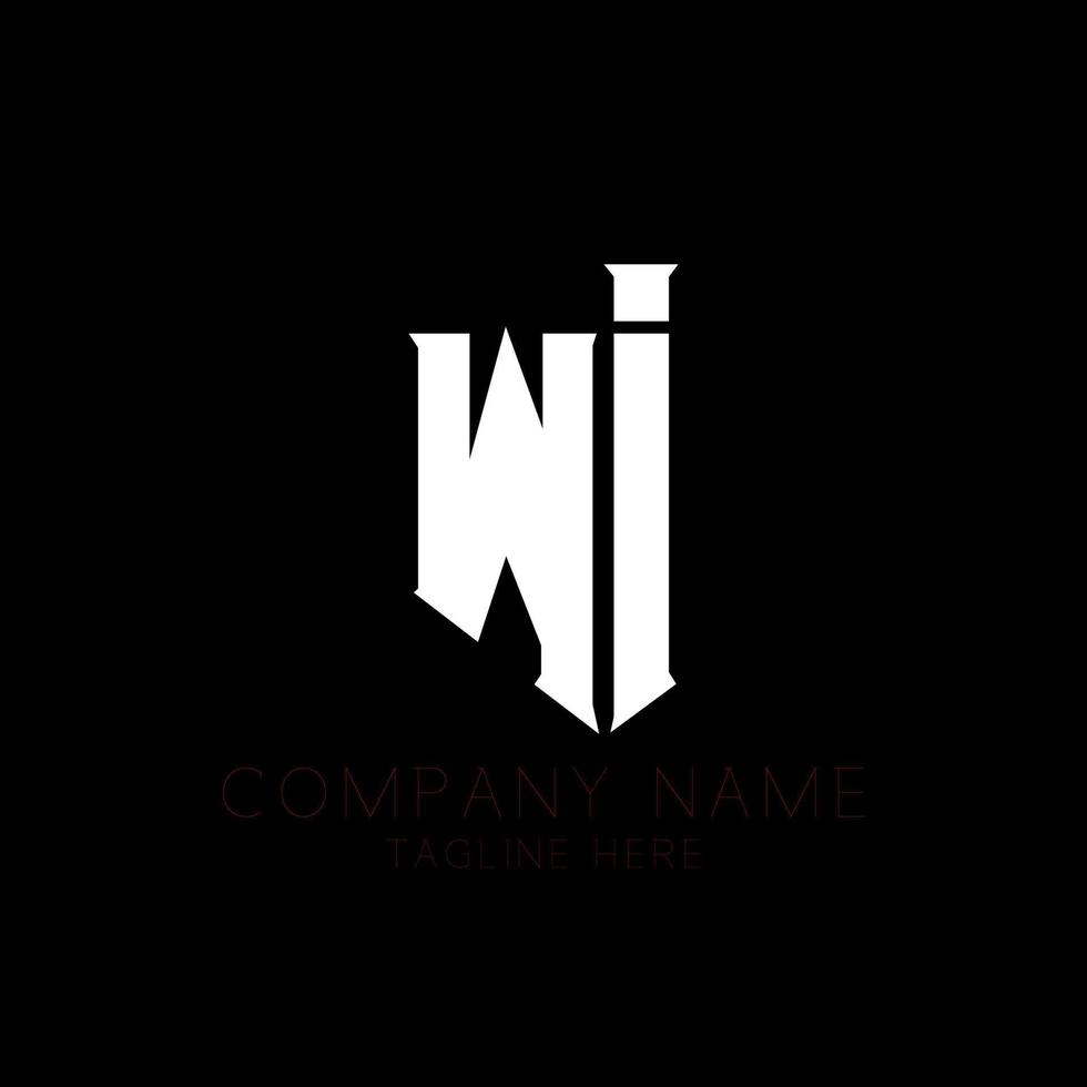 wi-Buchstaben-Logo-Design. Anfangsbuchstaben wi Gaming-Logo-Symbol für Technologieunternehmen. Tech-Brief mit minimaler Logo-Designvorlage. wi-Briefdesign-Vektor mit weißen und schwarzen Farben. wi, wi vektor