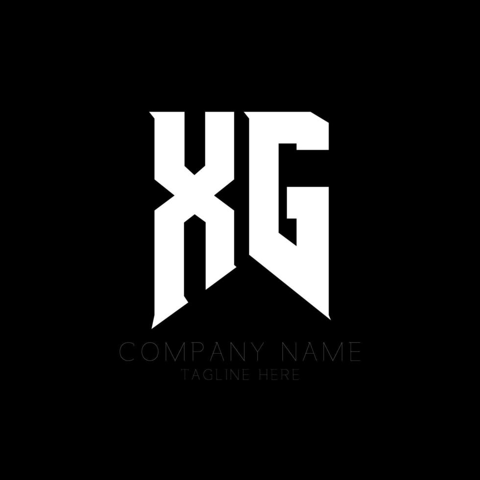 xg brev logotyp design. första brev xg spel logotyp ikon för teknologi företag. tech brev xg minimal logotyp design mall. x g brev design vektor med vit och svart färger. xg, x g