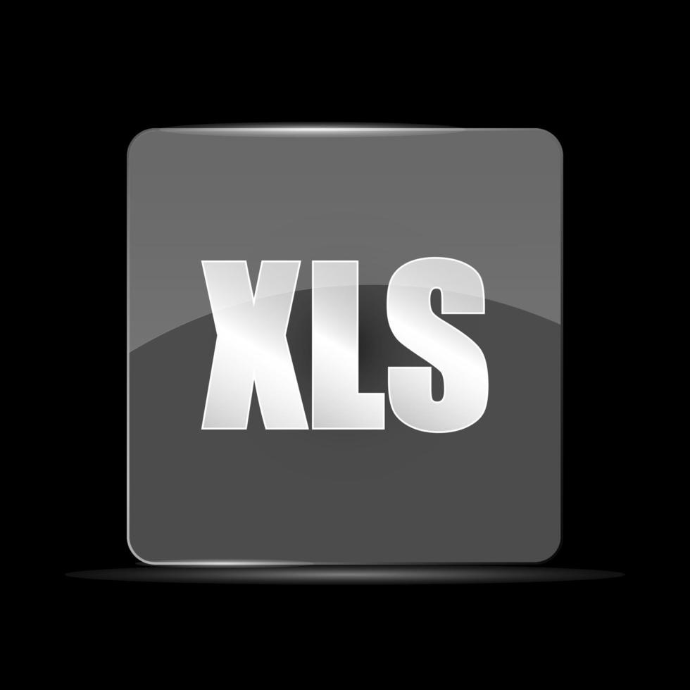 xls-Datei-Vektor-Symbol, flacher Design-Stil vektor