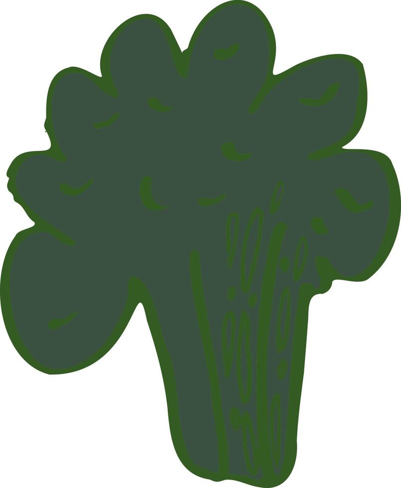broccoli vegetabiliska vektor isolerat hand dragen illustration