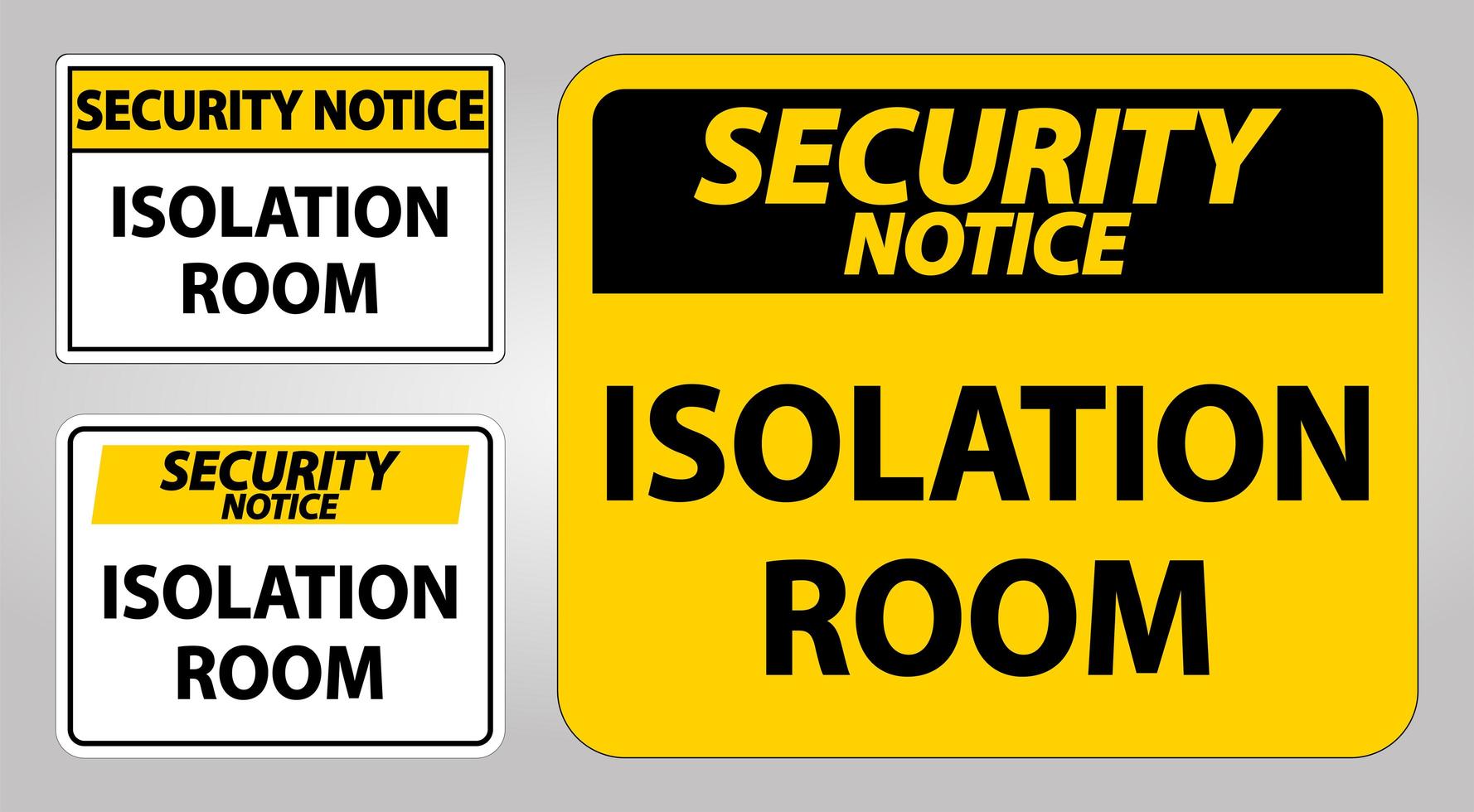 gelbes Isolationsraumschild vektor