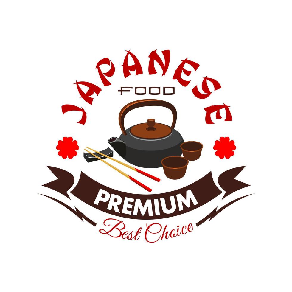 japansk mat restaurang isolerat symbol vektor