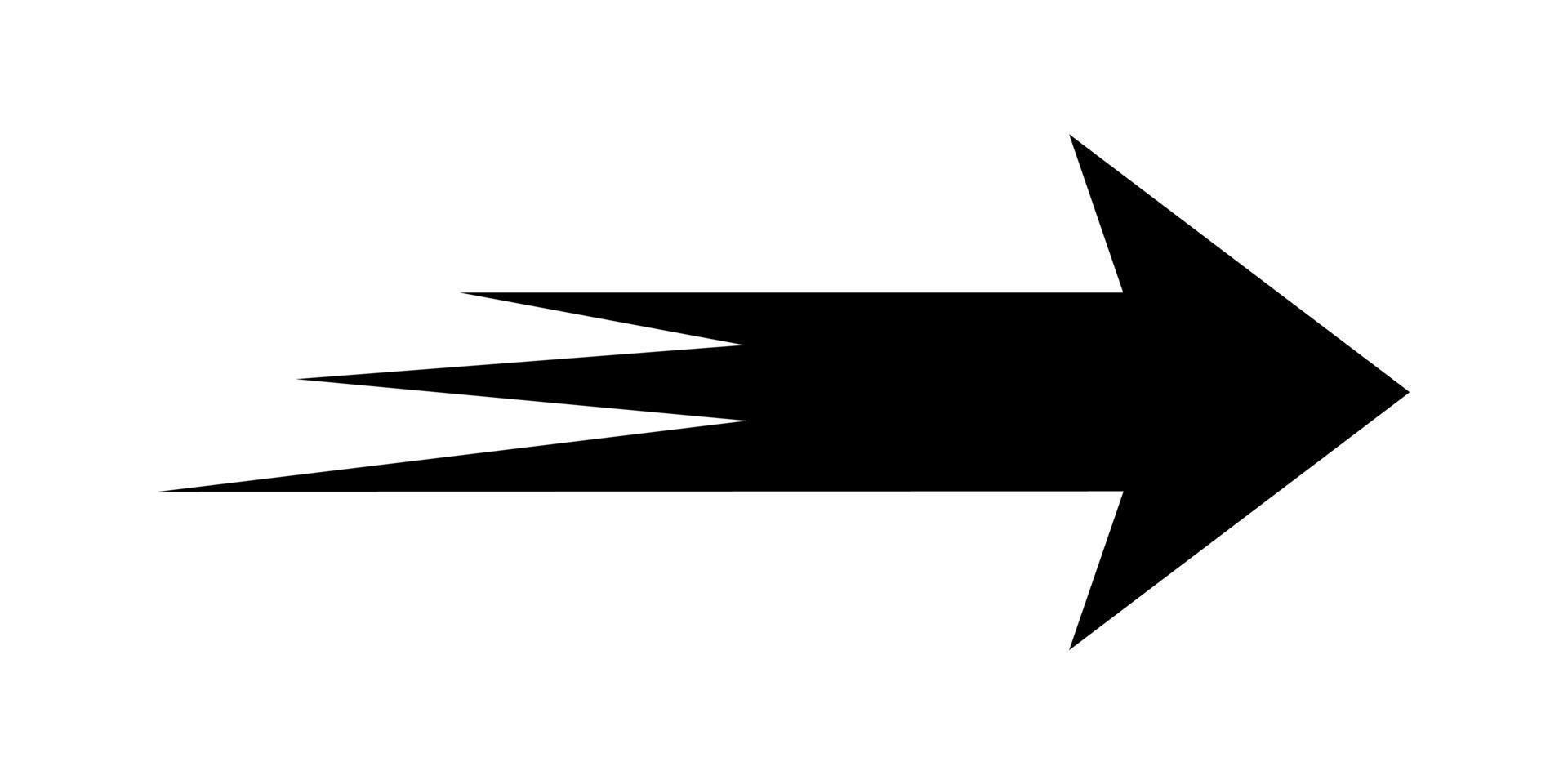 illustration vektor grafisk av svart pil cion