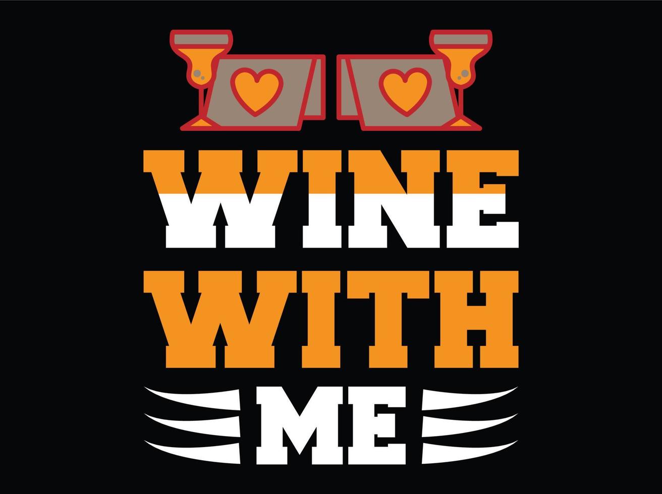 Wein-T-Shirt-Design vektor