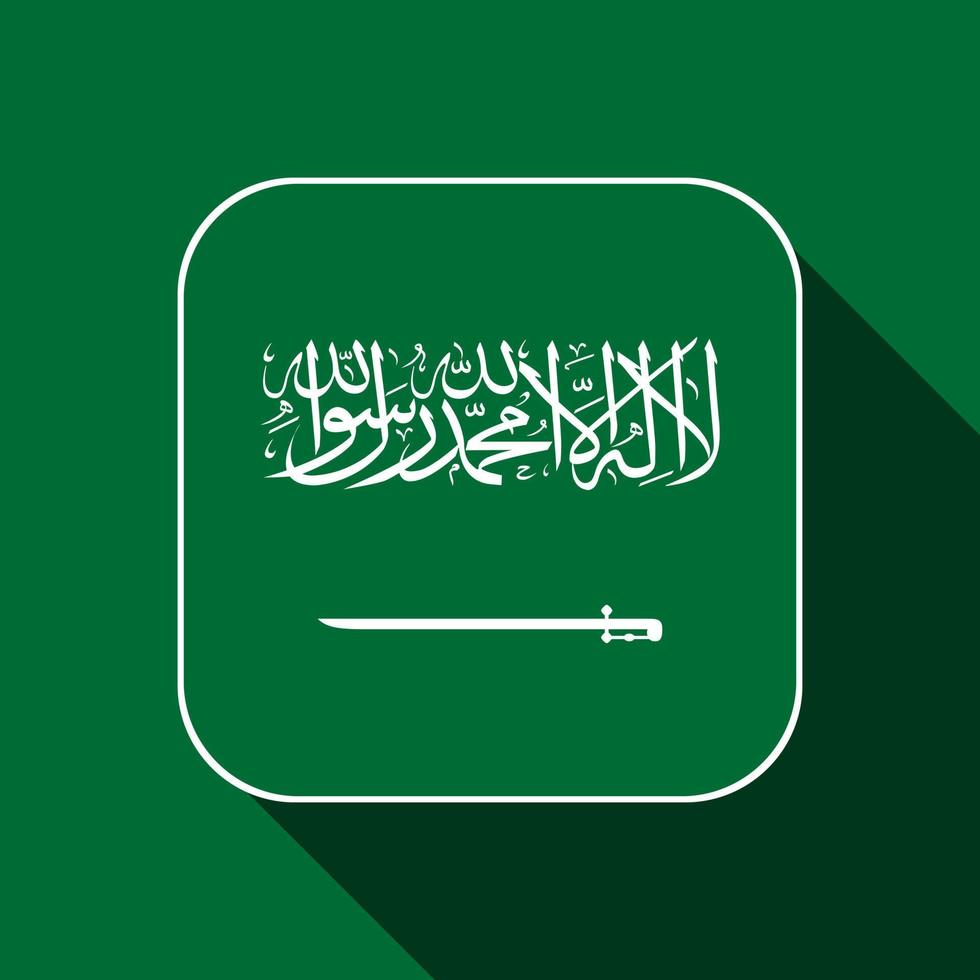 Saudiarabiens flagga, officiella färger. vektor illustration.