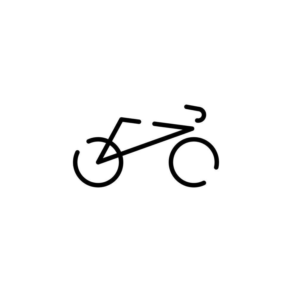cykel, cykel prickad linje ikon vektor illustration logotyp mall. lämplig för många syften.