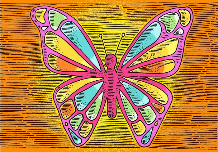 Butterfly Line Zeichnung vektor