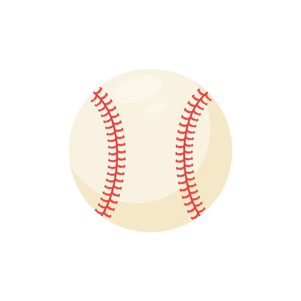 läder baseboll med röd sys sömmar. populär mjuk boll turneringar. vektor
