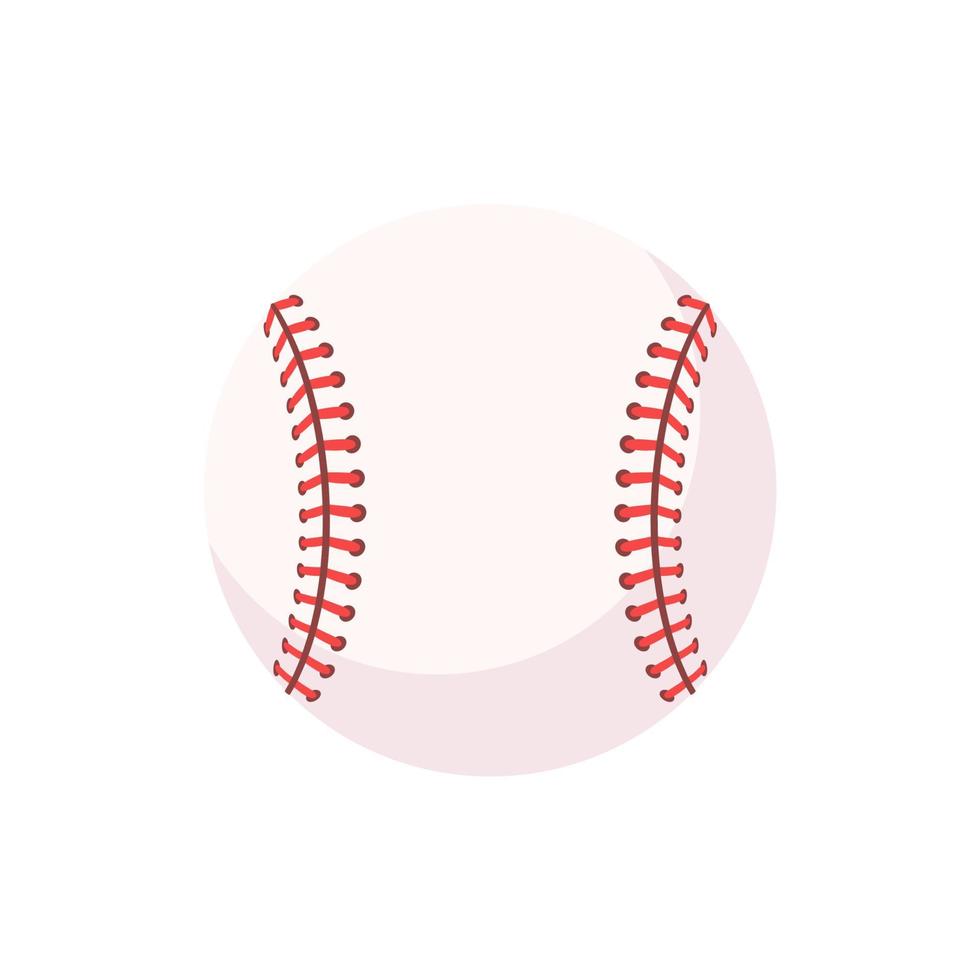 läder baseboll med röd sys sömmar. populär mjuk boll turneringar. vektor