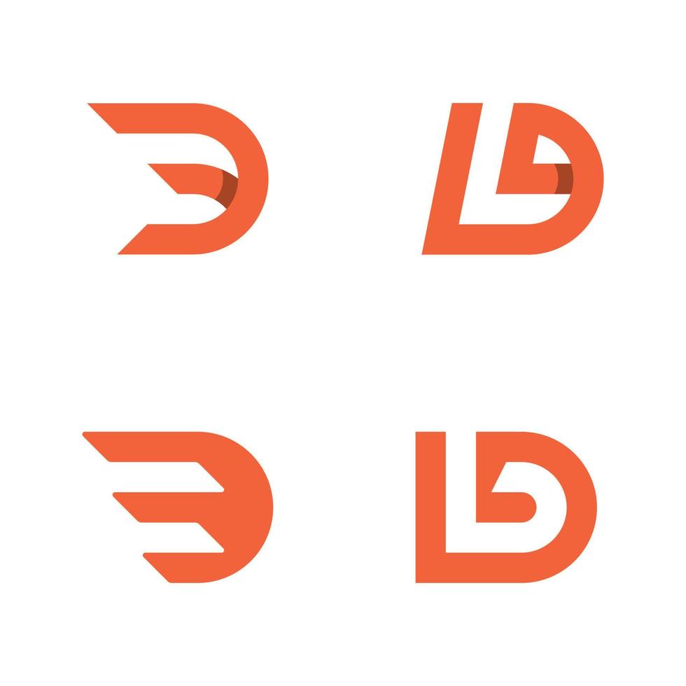d brev ikon design mall, ikon vektor mall element, modern, företags-