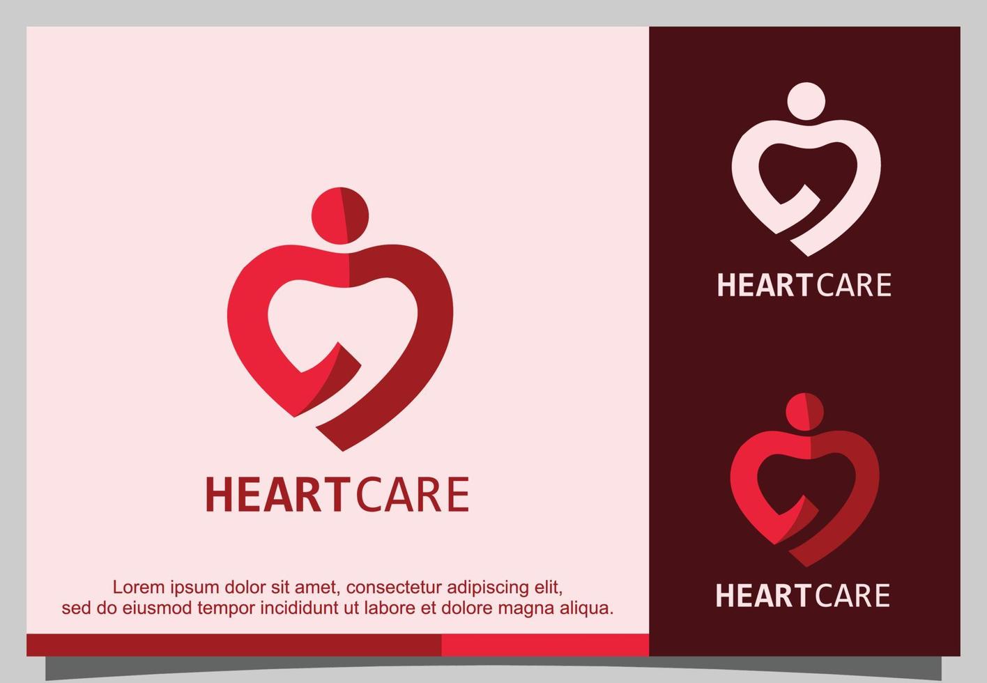 Herzpflege-Logo-Vektor-Design vektor