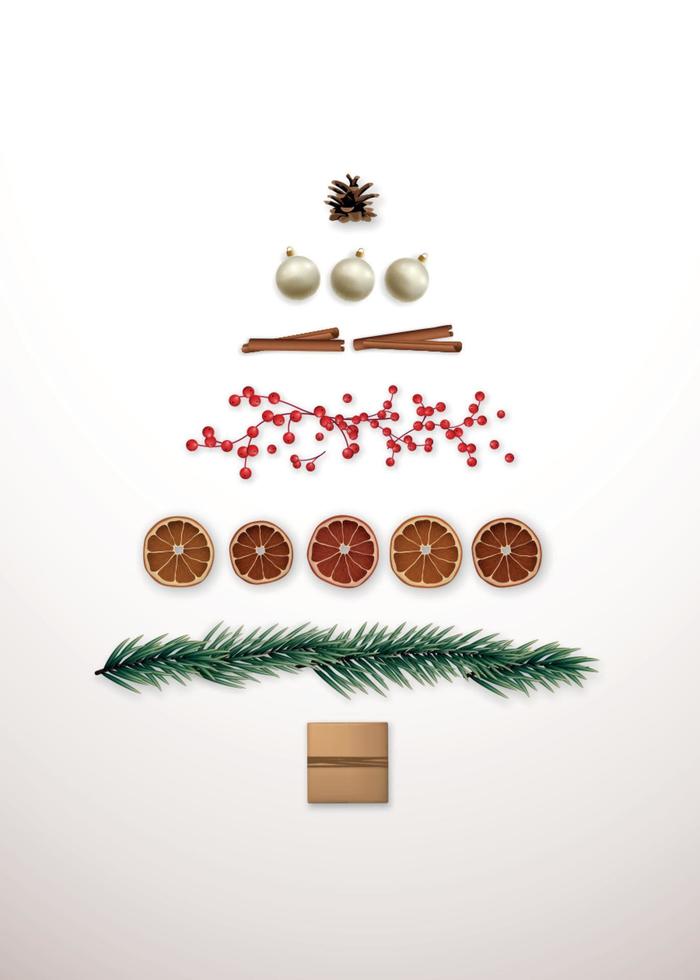 minimalistisk abstrakt jul träd silhuett. vektor