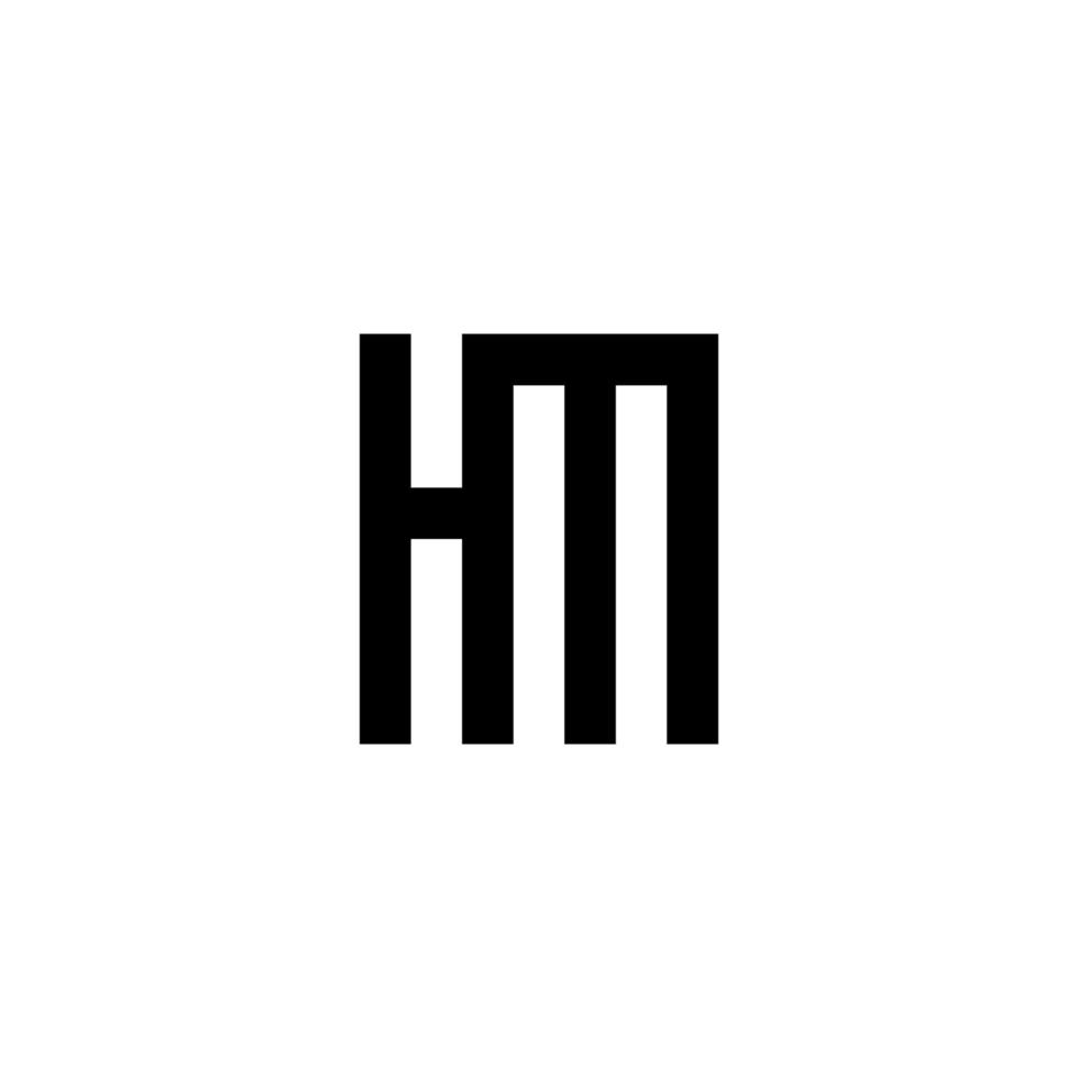 första hm logotyp begrepp vektor. kreativ ikon symbol proffs vektor