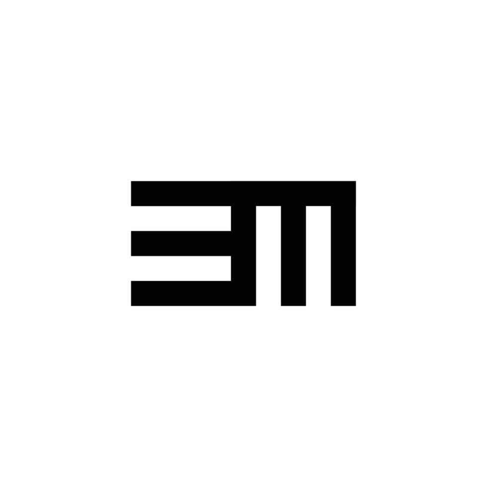 anfänglicher em-logo-konzeptvektor. kreatives Symbol Symbol pro Vektor