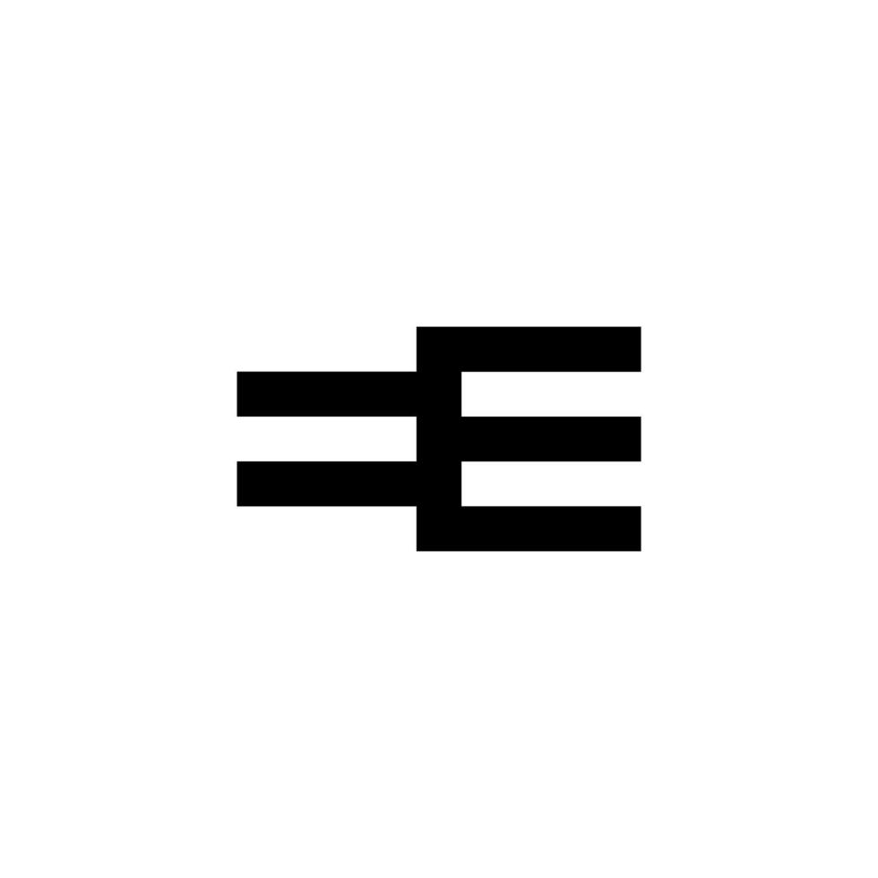 första ee logotyp begrepp vektor. kreativ ikon symbol proffs vektor