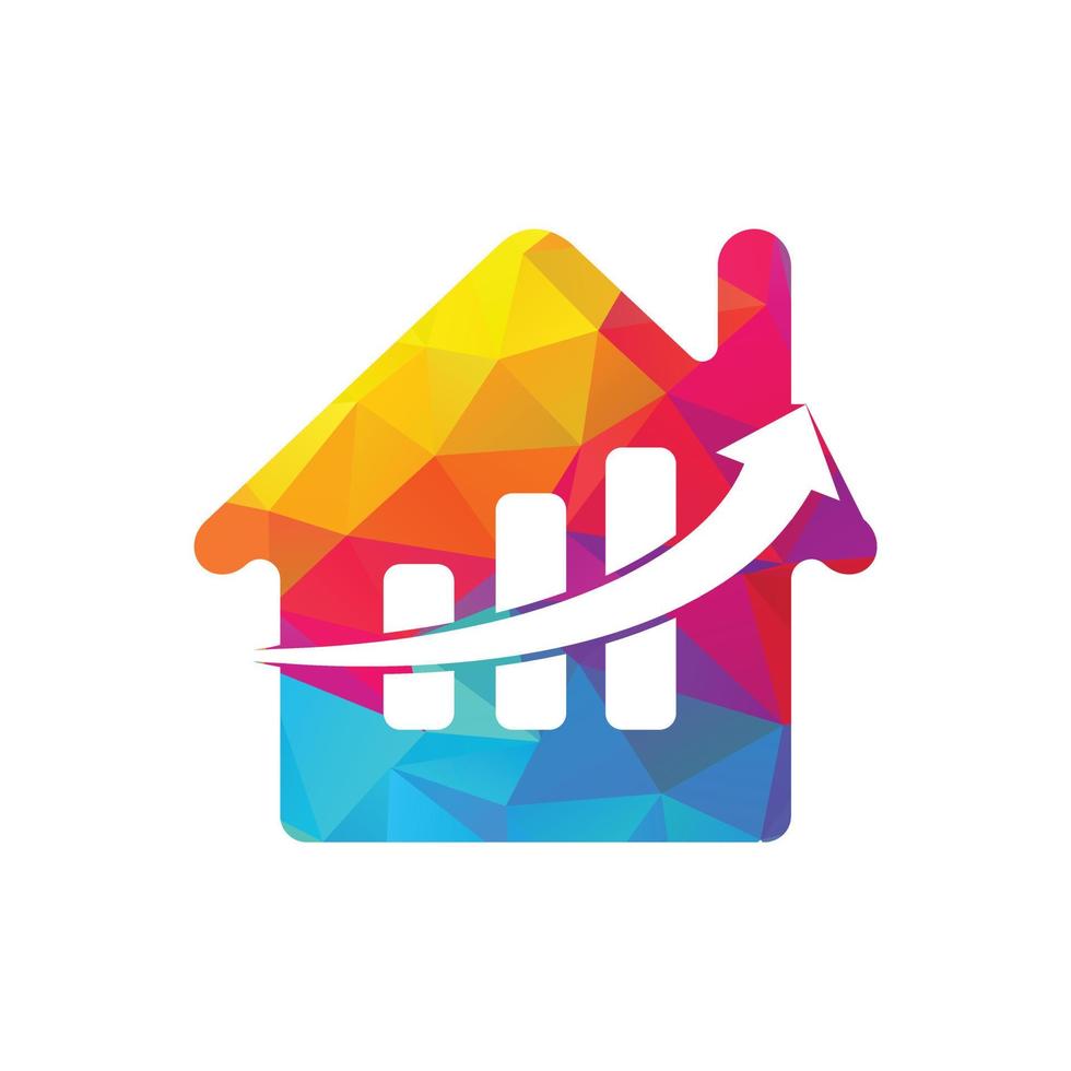 Home Business Finanzen Logo Vorlage Vektor Icon Design. Designvorlage für das Finanz- und Buchhaltungslogo des Geschäftshauses.