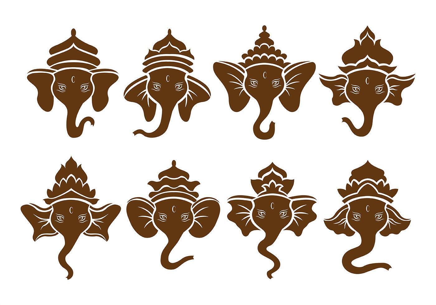 Braune ganesh Symbole vektor