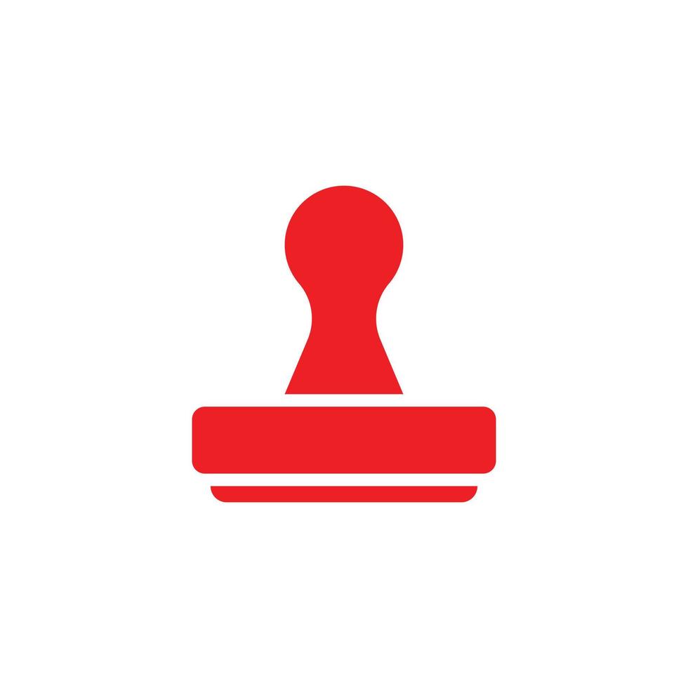 eps10 röd vektor accepterad sudd stämpel fast ikon isolerat på vit bakgrund. godkänd stämpel symbol i en enkel platt trendig modern stil för din hemsida design, logotyp, och mobil Ansökan