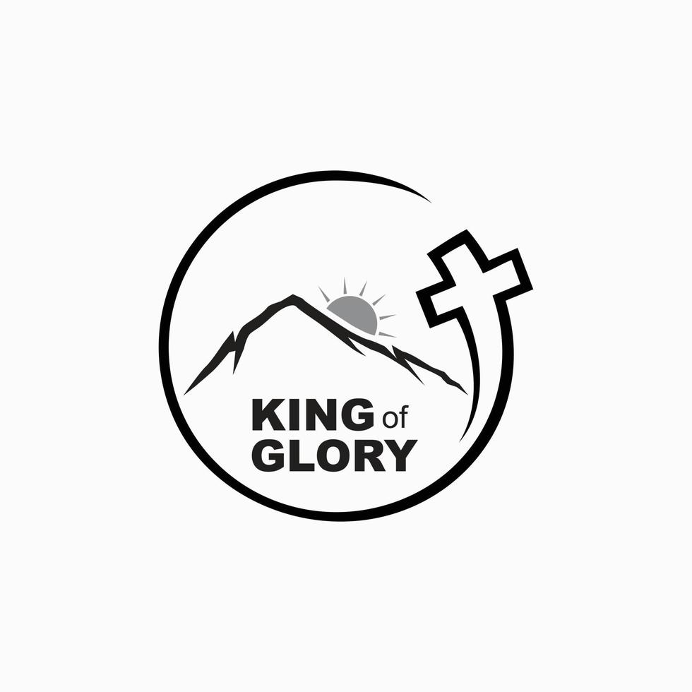 King of Glory Christian Design für T-Shirt oder Icon Design vektor