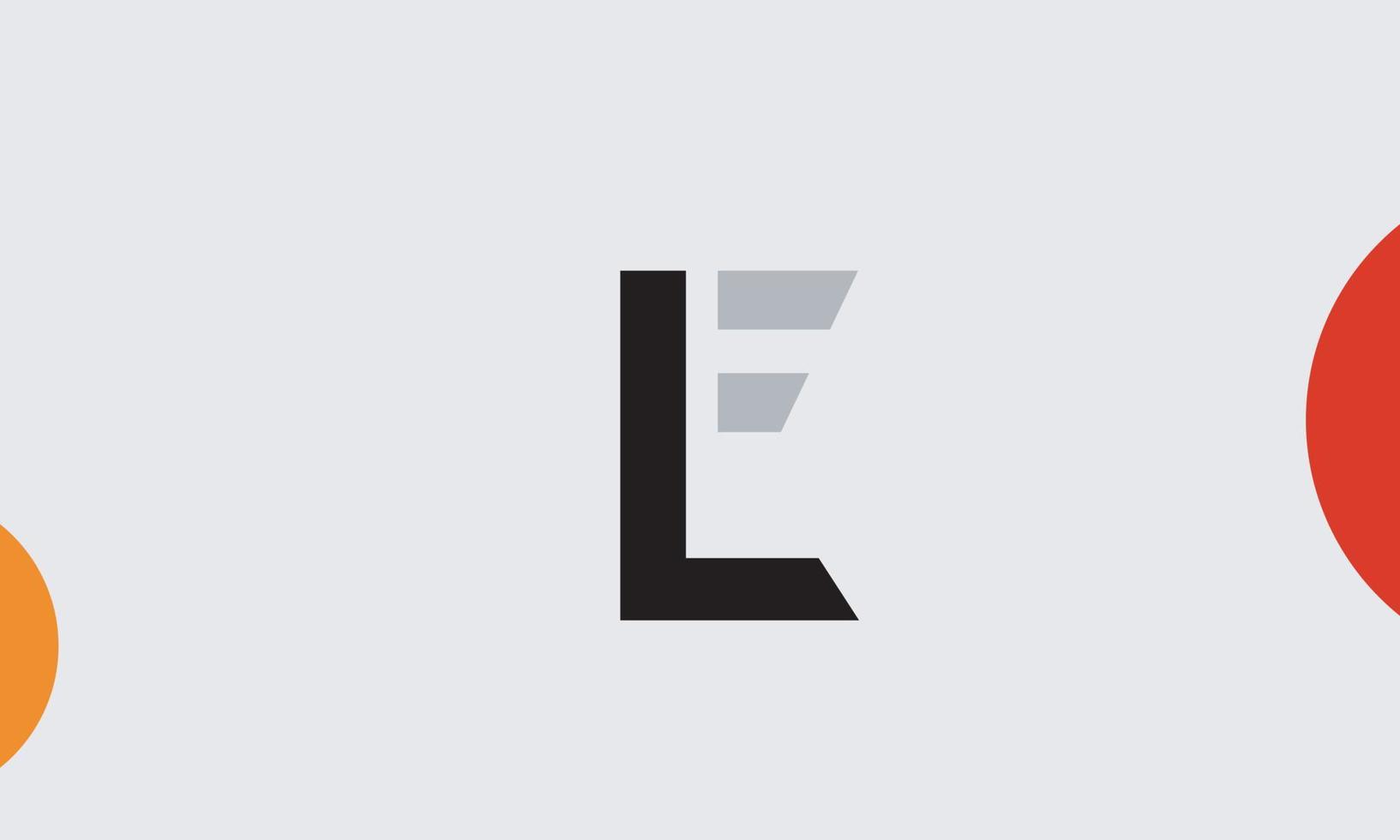 alphabet buchstaben initialen monogramm logo le, el, l und e vektor