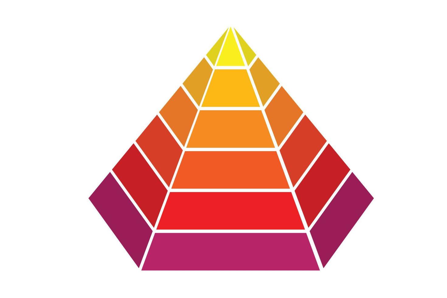 vektor pyramid, hierarki, design element.