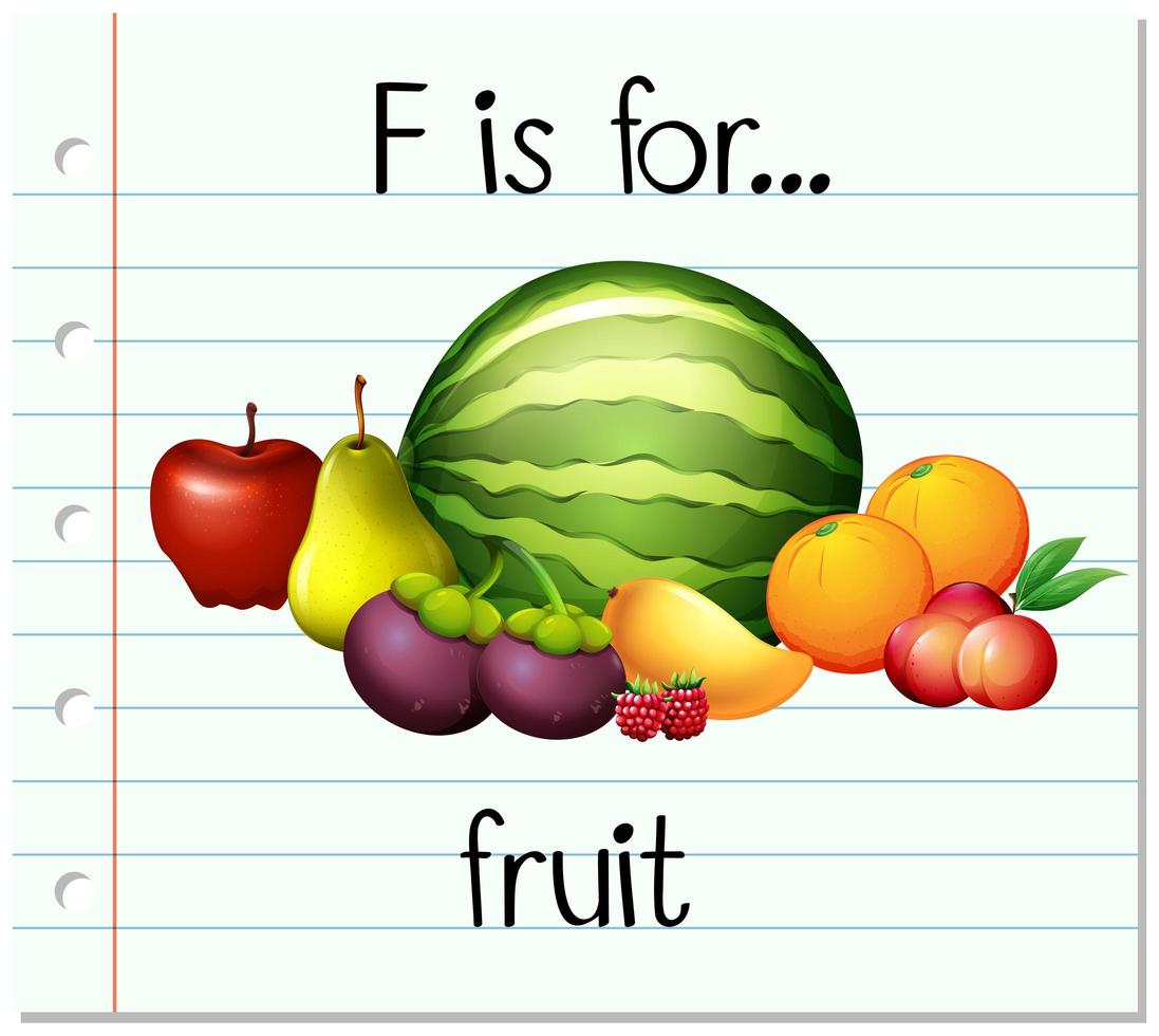 f är för frukt vektor