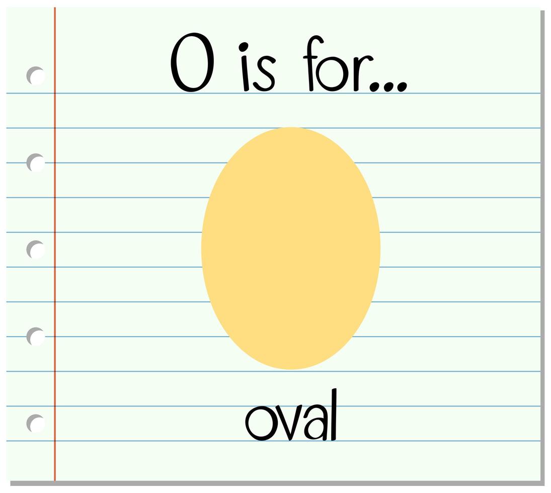 o är för oval vektor