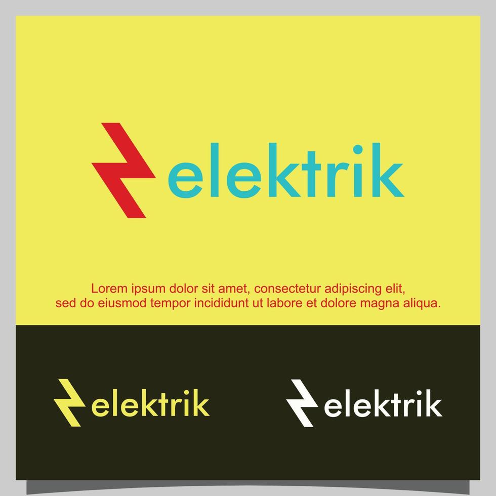 elektrisches Logo einfaches Vektordesign vektor