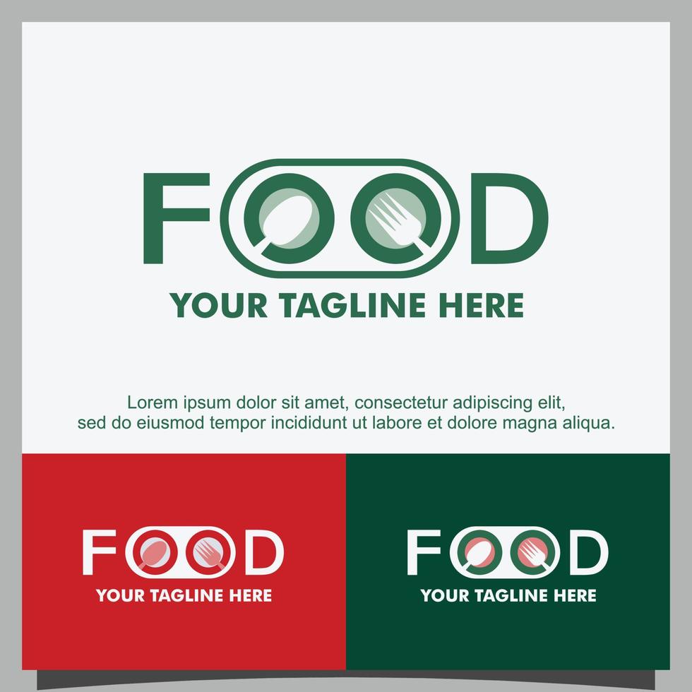 Logo-Design-Vektor für gesunde Lebensmittel vektor