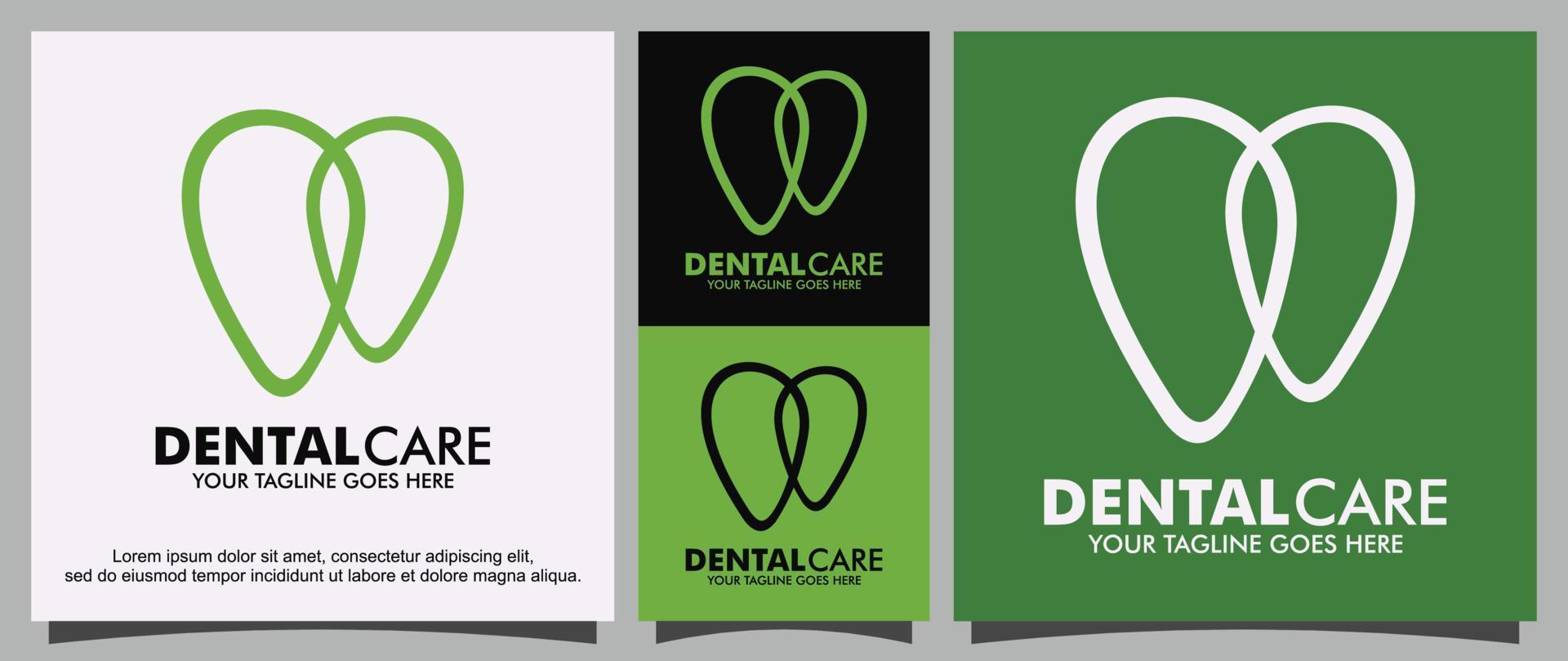 dental kolla upp logotyp design mall vektor